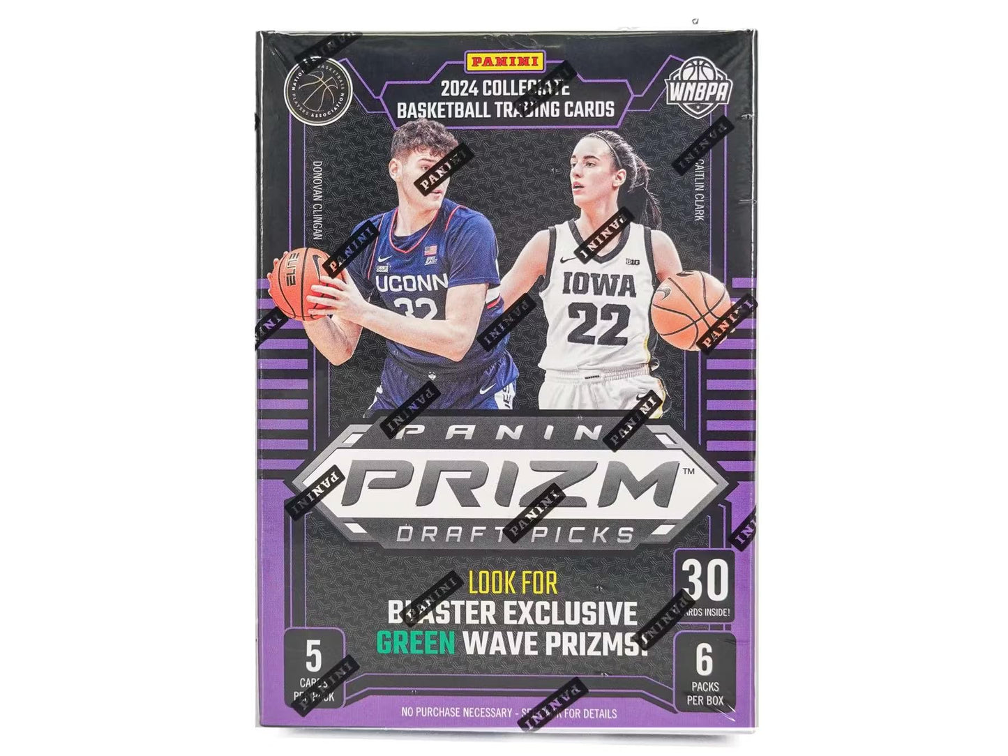 2024 Panini Prizm Collegiate Draft Picks Basketball Trading Card Hobby Blaster Box (Exclusive Green Wave Prizms)