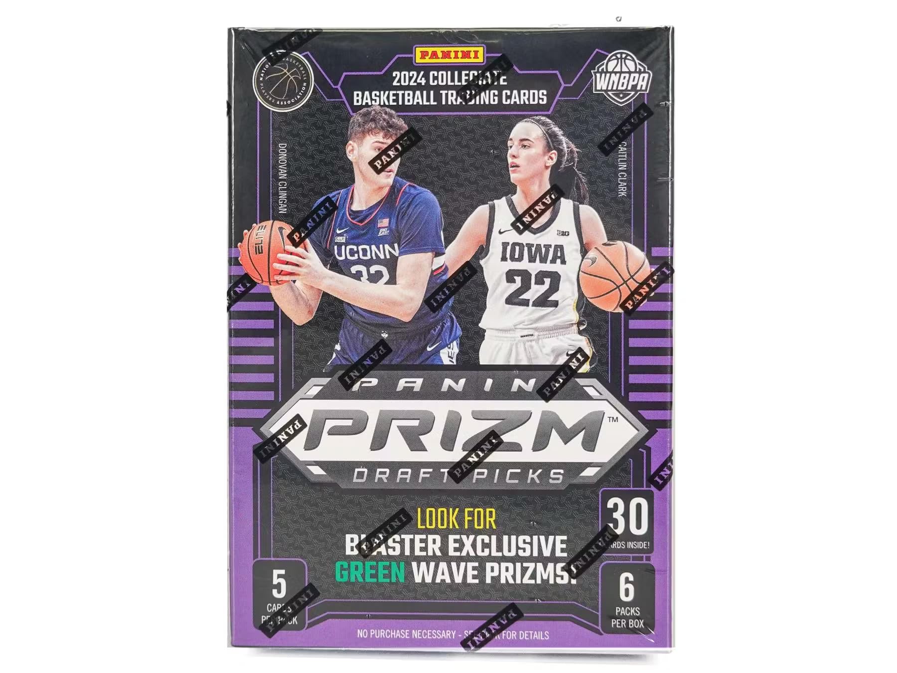 2024 Panini Prizm Collegiate Draft Picks Basketball Trading Card Hobby Blaster Box (Exclusive Green Wave Prizms)