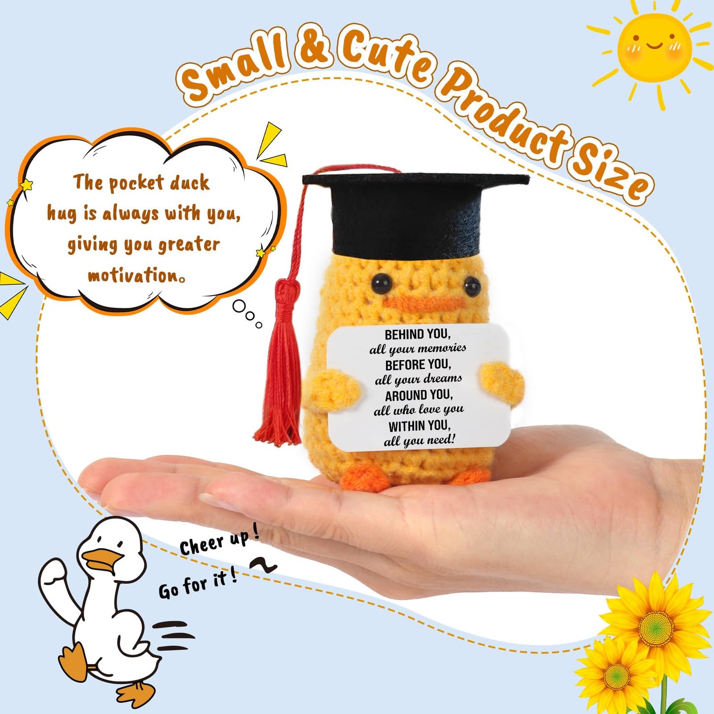 Mbl 2025 Graduation Gifts For Him Her - Funny Handmade Knitted Crochet Duck For Kindergarten Preschool Grade Pre K Prek Middle H