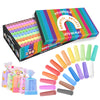 FELIZROCA 200 Pcs Sidewalk Chalk Set in 20 Assorted Colors, Non-Toxic Washable Bulk Chalk for Outdoor Ativity, School Chalkboard