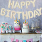 Toniful Cream White Happy Birthday Balloons Banner, 16 Inch Mylar Foil Letters Birthday Sign Bunting Reusable For Girls Boys Kid