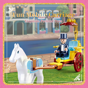 Sluban 6-12 Girl Friends Fashion Shop Building Sets, Princess Shopping Mall Store House Kits With A Horse Car, 7 Doll Minifigures, Compatible With Lego, Birthday Thanksgiving Girls 6-12 Gifts