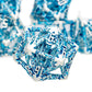 ARUOHHA Hollow DND Dice Set Silver Blue 5-Headed Dragon D and D Dice with Gift Box, Dungeons and Dragons Role Playing Games 7PCS