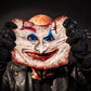 Lanckeli Joker Double Layer Peelable Surface Halloween Horror Mask, Scary Mask + Bloody Creepy Skull Mask with Moving Jaw, Made