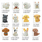 Pinenjoy 12Pcs Mini Dog Figurines Set Little Puppy Figures Cartoon Resin Animals Cake Toppers for DIY Easter Eggs Christmas Birt
