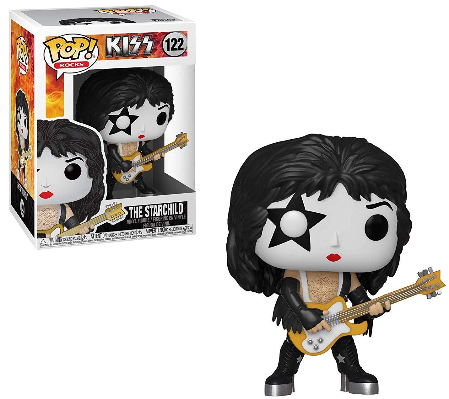 Pop Rocks: Kiss - Starchild (Paul Stanley) Funko Vinyl Figure (Bundled With Compatible Box Protector Case), Multicolored, 3.75 Inches