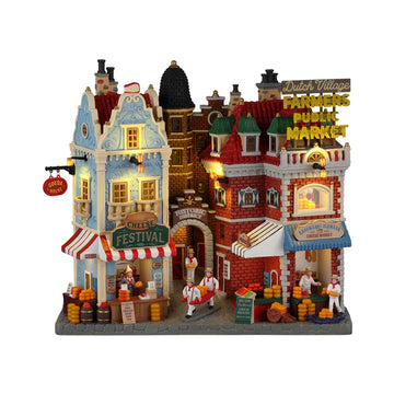 Lemax 25868 Caddington Village Facade: Dutch Cheese Festival & Farmers Market