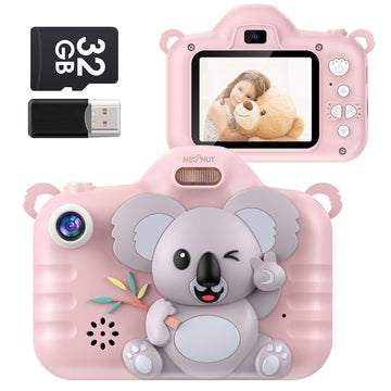 Megnut Kids Camera Koala Toys For 3-9 Years Girls Boys Toddler Digital Selfie Camera Video Camcorder Christmas Birthday Gifts Fo