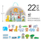Haba Wooden Animal Playset - Play World At The Zoo, Stem Educational Toy With Zoo Animals & Accessories, Preschool Learning Toy