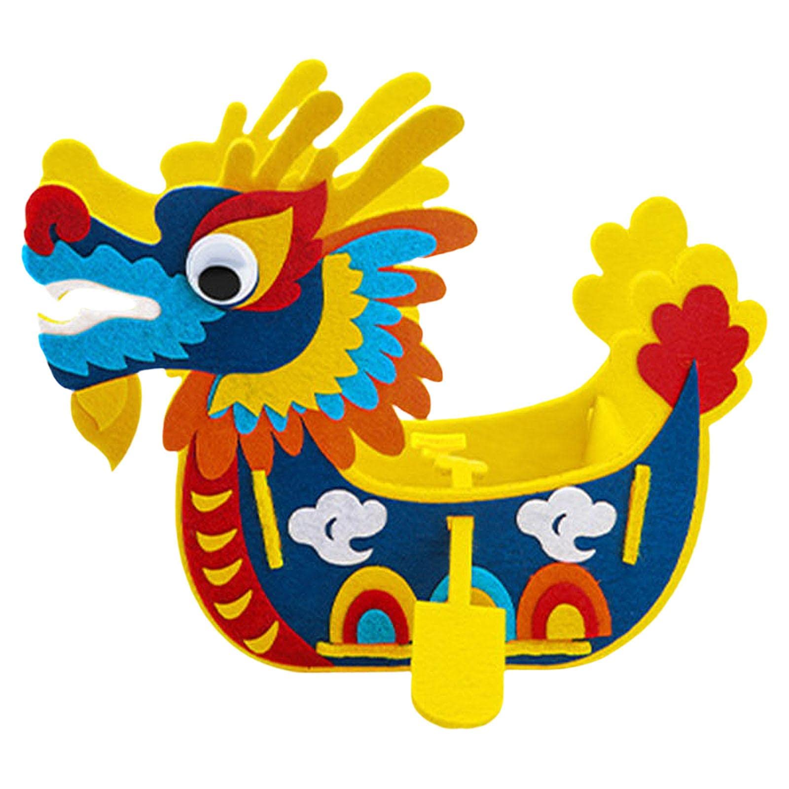 Calandis Creative Diy Felt Craft Kit Dragon Boat Material Pack For Birthday Gift Blue | Craft Kits | Kids Crafts