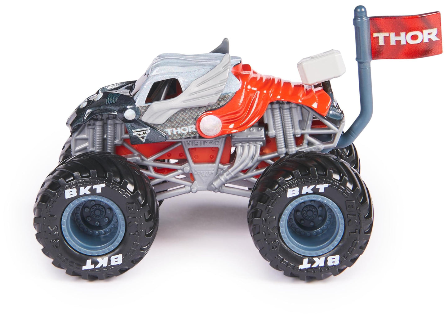 Monster Jam - Original Monster Truck in Marvel Superhero Design, Monster Stunt Action to Play and Collect, Scale 1:64, Ages 3+ (