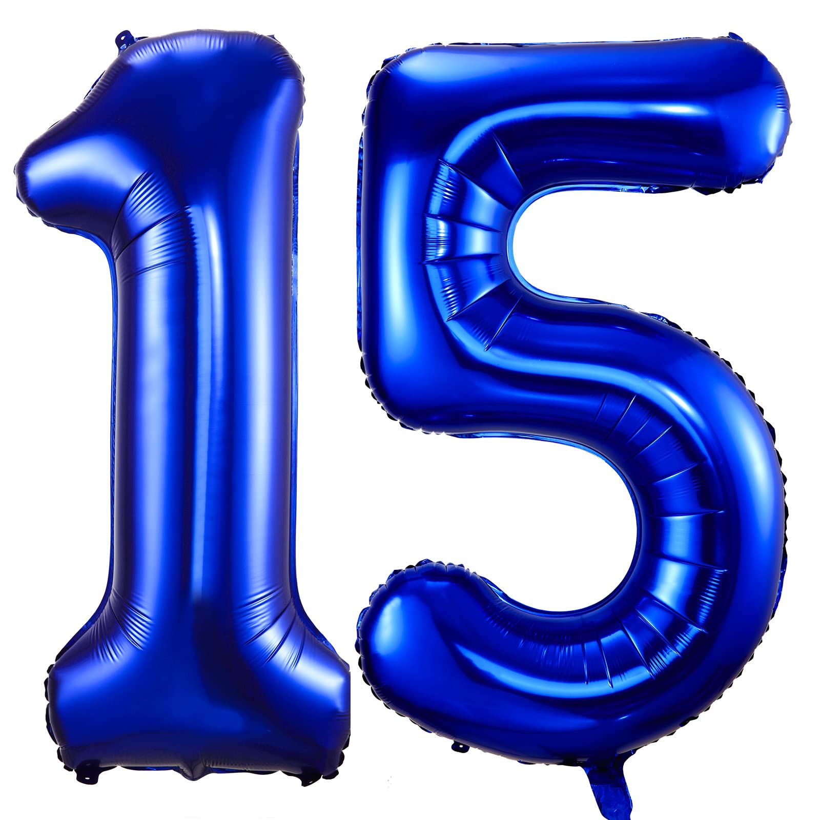 Navy Blue 15 Balloon Numbers,40 Inch Dark Blue 15 Or 51 Birthday Balloons Large Foil Mylar Balloons Number 15 For Birthday Party Anniversary Decorations