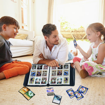 enhanced Trading Card Binder 9 Pocket  900 Pockets Zip Card Collection Binder Album  Card Holder with Removable 50 Sleeves  Card Book for Trading Cards  MTG  TCG  Sports Cards  Gifts for Boys Girls