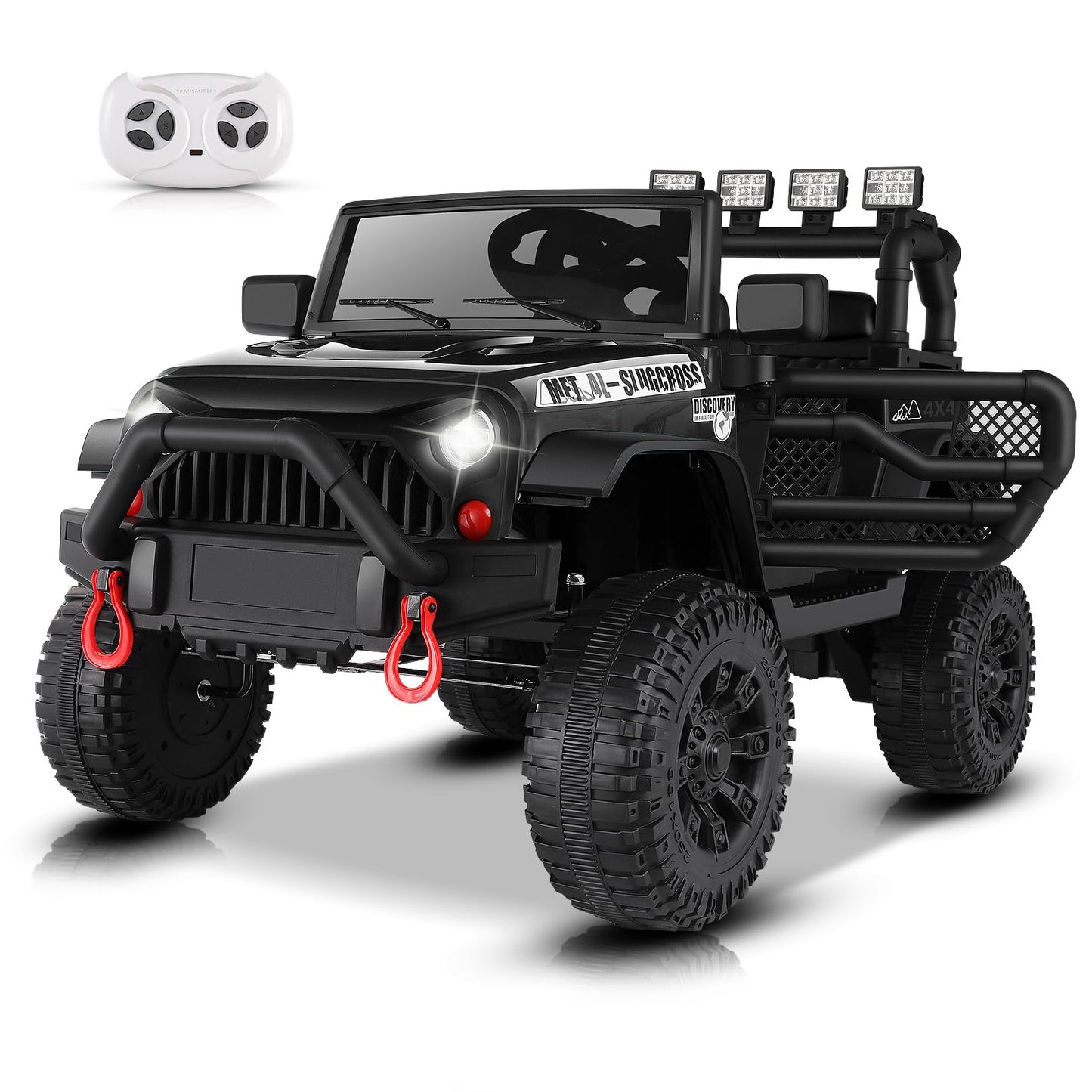 Hikole 12V Electric Car for Kids to Drive  Battery Car for Kid  Kids' Electric Vehicles  Powered Wheels with Remote  Bluetooth Music Dual Steering Shock Led Lights Safety Belt for Boy Girl 1 Seater
