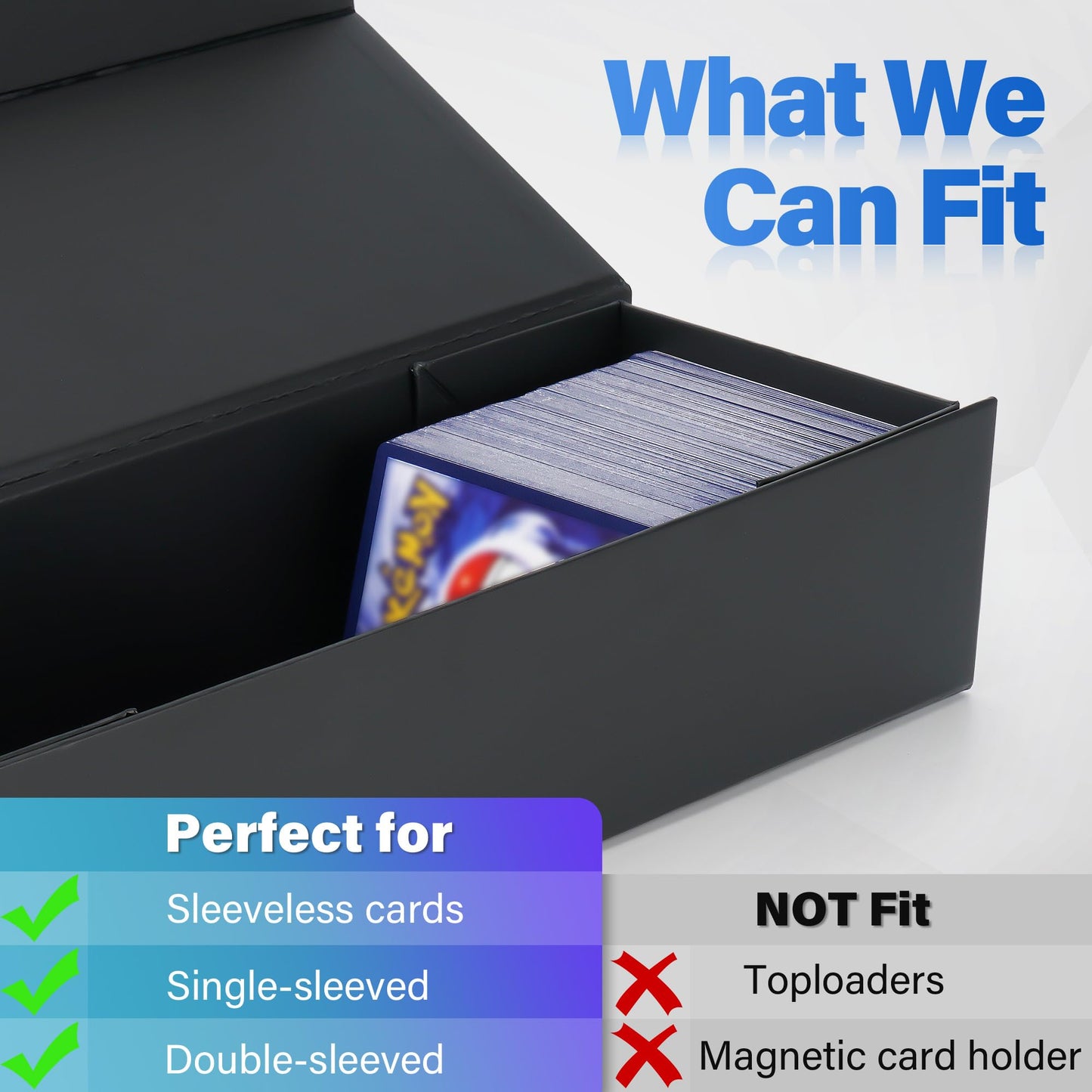 Sfsoc 1Pack Magnetic Trading Card Storage Box With 5Pcs Divider,Gaming Card Storage Box,Card Storage Box Fits For Mtg Playing Ca