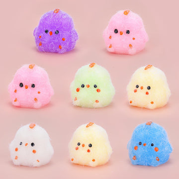 Babycop Mini Chick Squishy Toys 8pcs - Easter Basket Stuffers & Easter Egg Fillers, Cute Stress Relief Squishies for Kids Adults