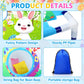 Gemscream Easter Bean Bag Toss Games With 6 Bean Bags Bunny Portable Pvc Framed Cornhole Game Set For Easter Family Holiday Birt