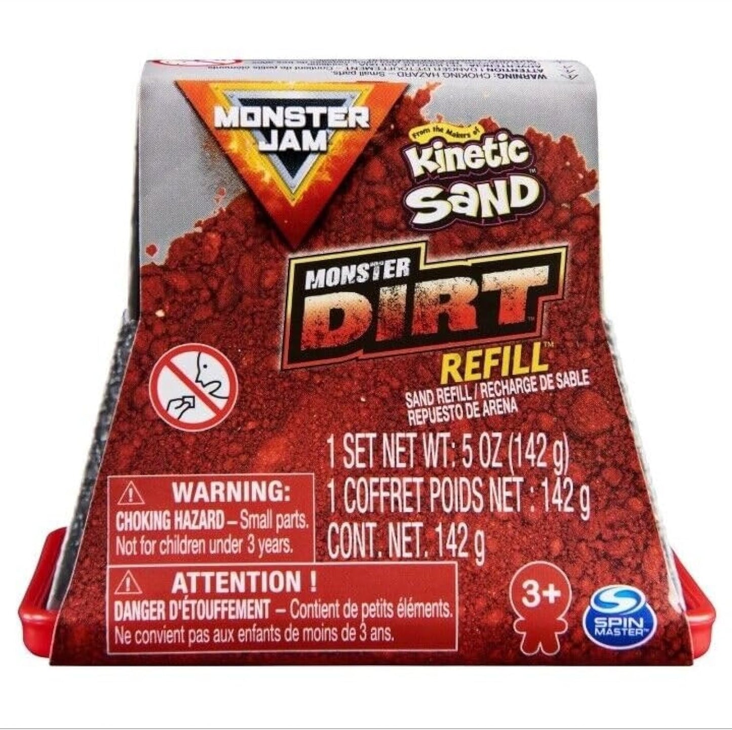 Spin Master Monster Jam - Kinetic Sand - Monster Dirt 5 oz. Refill Pack (Red)