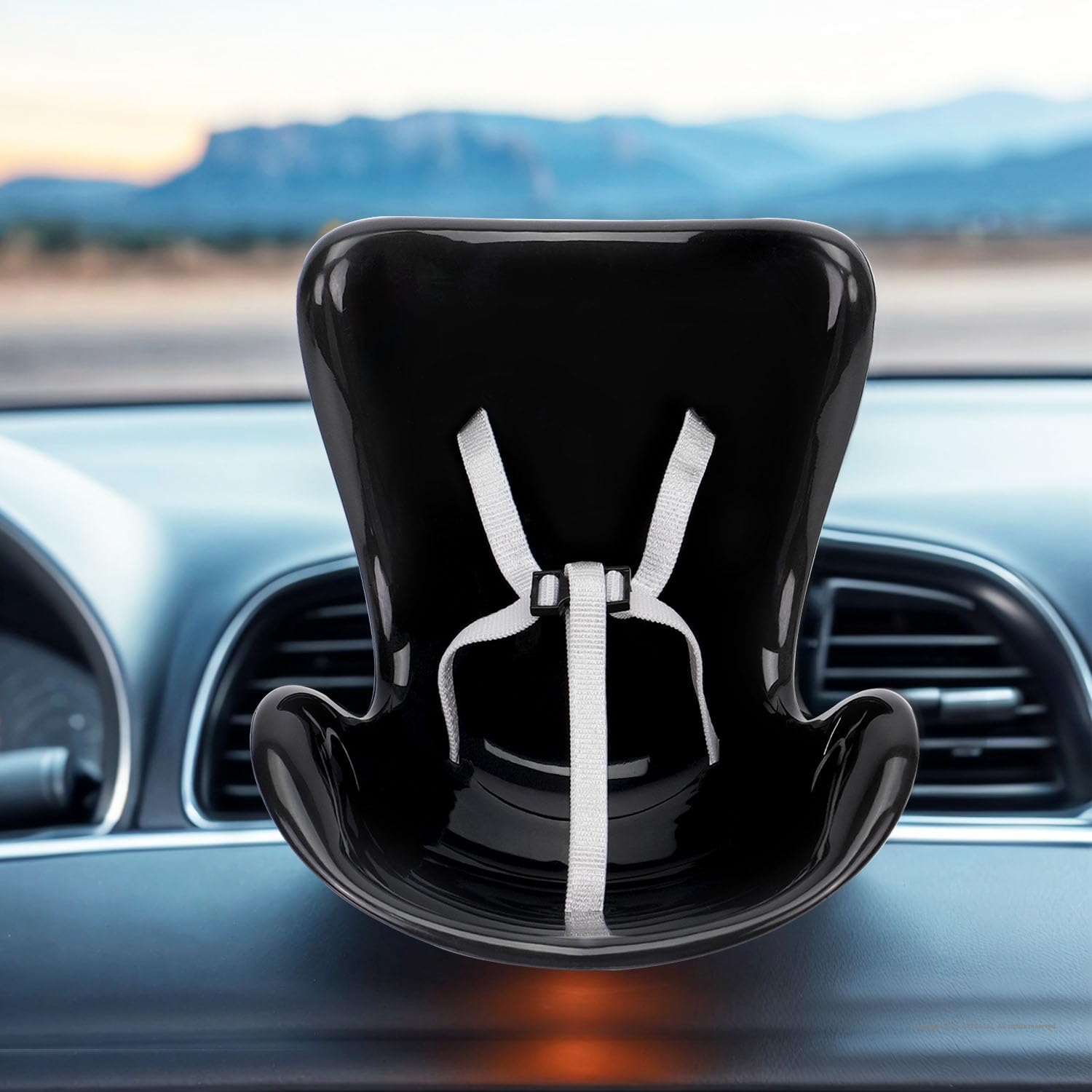 AYYKALLJ Doll car seat Compatible with Labubu, Vent Clip for 10-17cm Blind Box Toys, Secure Doll Seat with Adjustable Safety Str