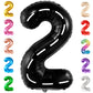 Katchon, Giant Two Fast Balloons - 40 Inch | Number 2 Balloon, Two Fast Birthday Decorations | Two Fast Party Decorations, 2 Fast Birthday Decorations | Two Fast Two Curious Birthday Decorations Boy