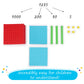 Simply Magic Foam Base Ten Blocks - 131 PCS Math Manipulatives for K-3, Assorted Colors, Ideal for Place Value Learning
