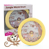 Edushape Jungle World Drum For Baby - Set Of 1 Baby Drum Toy For Toddlers 1-3 - Small Drums Musical Toy For Babies 1 Year Old And Up, Soothing Sounds, Fun Tummy Time And Sensory Development