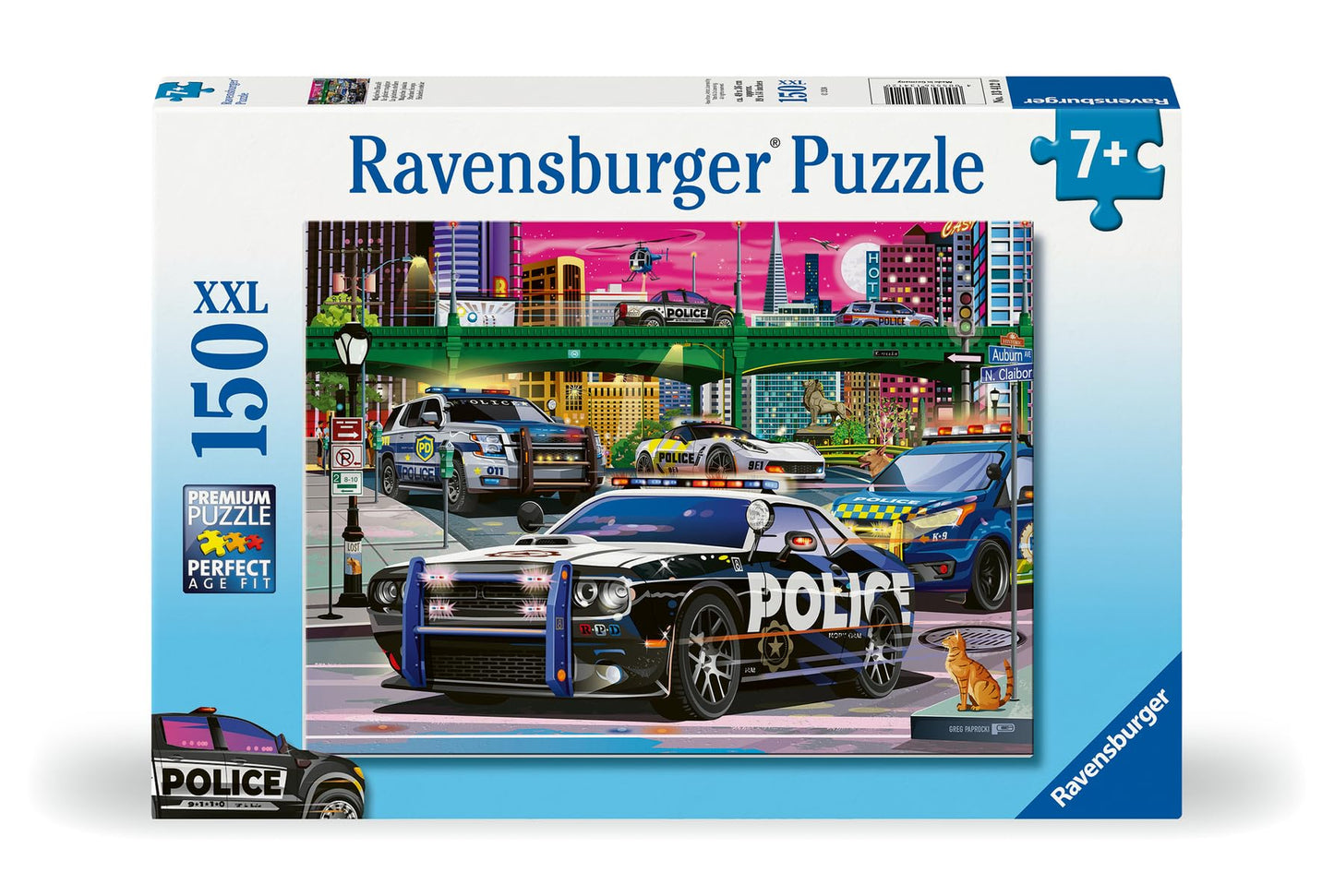Ravensburger Police on Patrol 150 XXL Jigsaw Puzzle - Unique Cardboard Pieces, Multi-Color, Model 13412