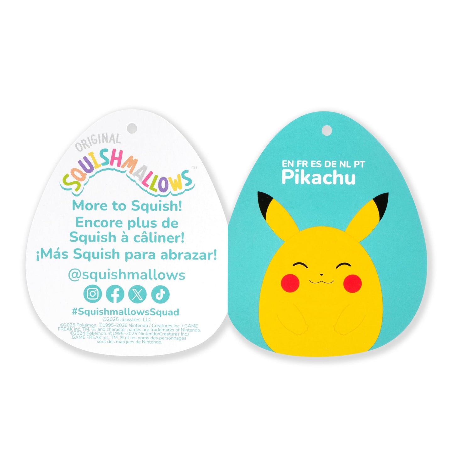 Squishmallows Original 20in Happy Pikachu Pok  mon Plush - Ultrasoft Official Jazwares Plush (Jumbo)