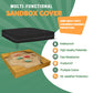 DUSTYPROTE 420D Heavy Duty Sandbox Cover, Black, 48in Square for Kids Outdoor Sandboxes, Durable Lid Cover Only
