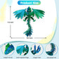 Shuwnd 3D Printed Dragon With Wings, Feathered Wyvern Dragon,Full Articulated Crystal Flying Dragon,Realistic Large Pet Dragon, Flexible Shoulder Dragon Stuff 3D Printed Animals Toy (Blue Green)
