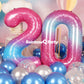 Rainbowq 20 Balloon Number 40 Inch For Women Big Starry 0-9 Foil Mylar Large Balloon Number 20 Happy 20Th Birthday Party Anniver