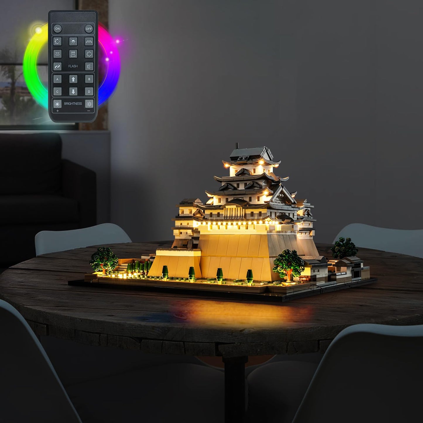 Hilighting Upgraded Led Light Kit For Lego Architecture Landmarks Collection: Himeji Castle Building Set, Remote Control Compati