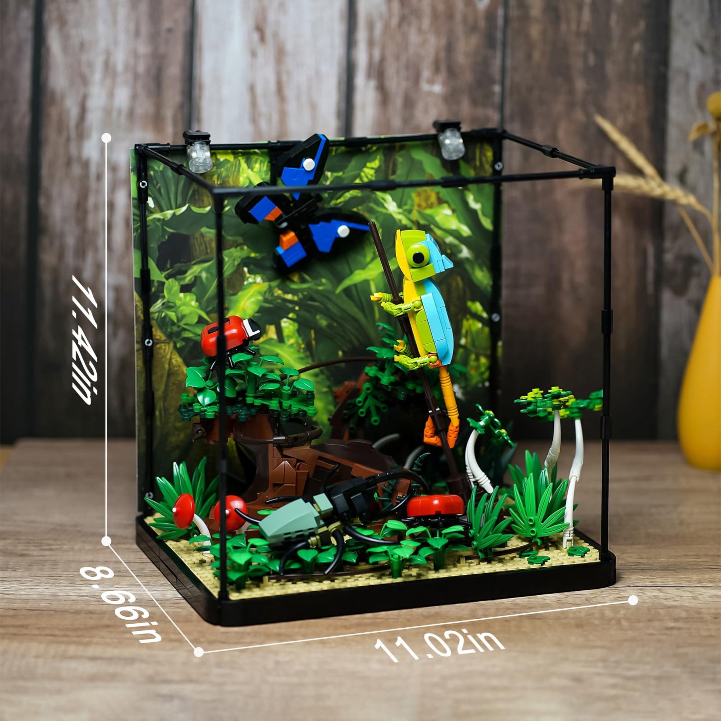 Flowers Insects Collection Building Set Compatible with Lego Sets for Adutls,Ideas Insects Terrarium Building kit,with Butterfly