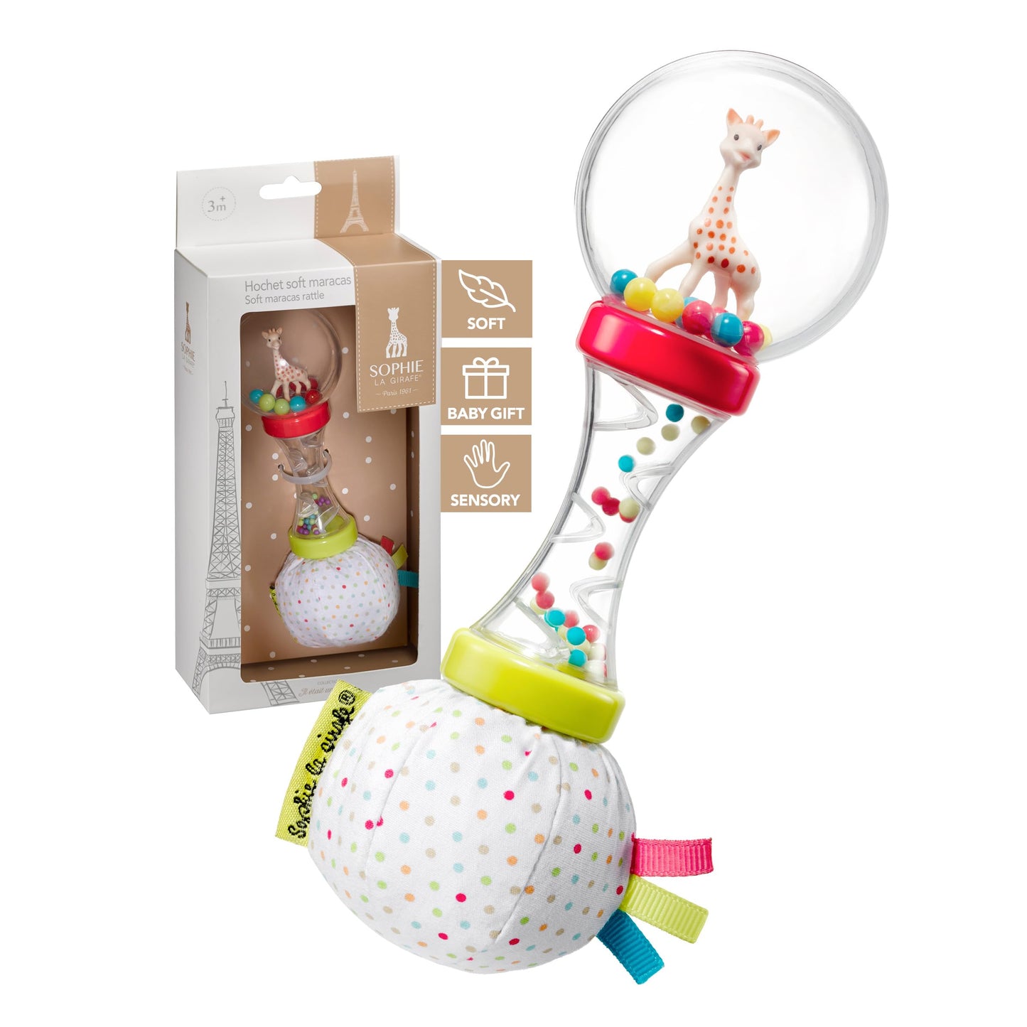 Sophie la girafe | Soft Maracas Rattle | Fun & Easy to Grasp | Colorful and Entertaining