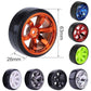 LAFEINA RC Plastic Wheel and Tire Set, 63mm Hard Tyres for 1/10 Drift Car HSP Tamiya HPI Kyosho On-Road Drifting Car (White)