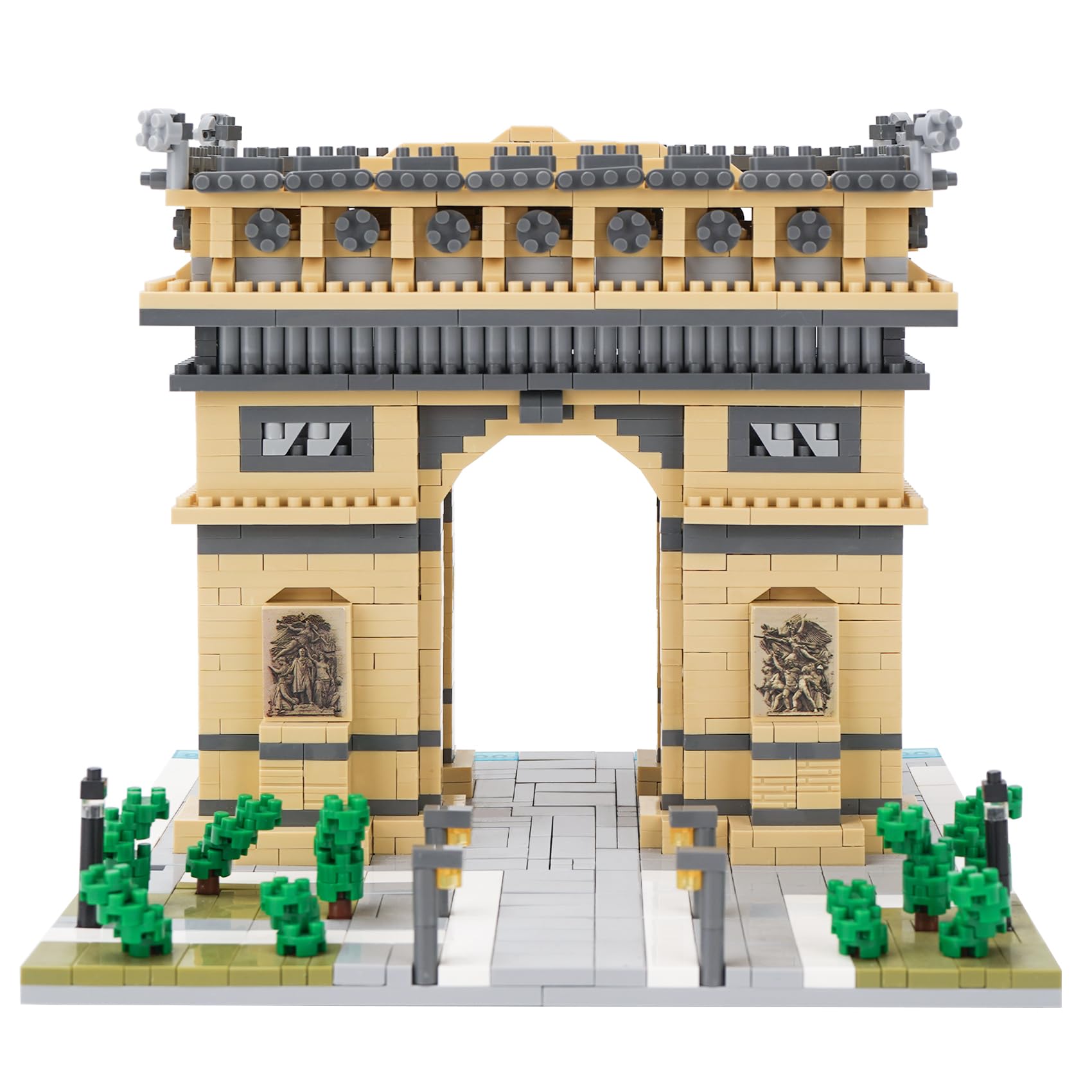 Geniteen Building Blocks Set Arc De Triomphe Model Micro Building Blocks 2020 PCS Famous Architecture Building Kit  Gifts for Kids and mature-themed