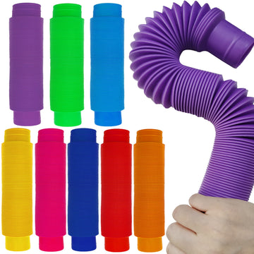 24Pcs Large Pop Tubes Sensory Fidget Toys For Party Favor, Big Pop Tubes Bulk For Classroom Prizes Goodie Bag Stuffers, Kids Tod