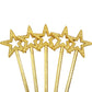 Mollensiuer 2Pcs 13 Inches Star Wand Costume Props Star Magic Wand Angel Fairy Wands Sticks For Birthday Party Halloween Cosplay Christmas Princess Role Play, Gold