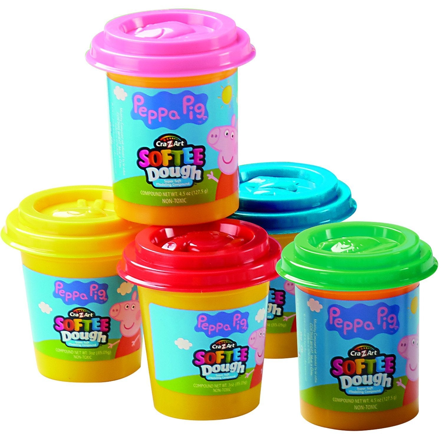 Peppa Pig Kid 5 Value Dough Pack, Multi Color