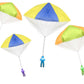 Toys+ Light Up 4 Pack Tangle Free tossing Parachute Men Glow in The Dark! Blue  Orange  Green and Purple! for Kids and Children Parachute Man Set  Easter Basket