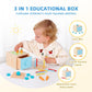 Oook Montessori Educational Toys For 1 Year Old, 6 In 1 Learning Toys Set For Toddlers Wooden Toy Present (3 In 1 Edutational Bo