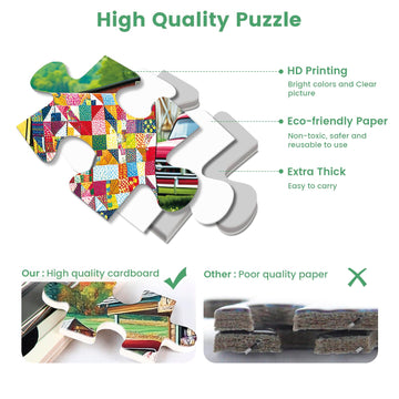 2 Pack Puzzles For Adults 1000 Pieces-Country Life & Country Store Difficult Jigsaw Puzzles For Adults,Hard Jigsaw Puzzle Decorations Diy Leisure Game Toy Suitable Family Friends(27.5X20 Inches)