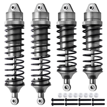 AllinRC 4Pcs All Metal Aluminum Front & Rear RC Shocks for 1/10 RC Truck Traxxas Slash Rustler Stampede Hoss 4X4 Replace 5862 37