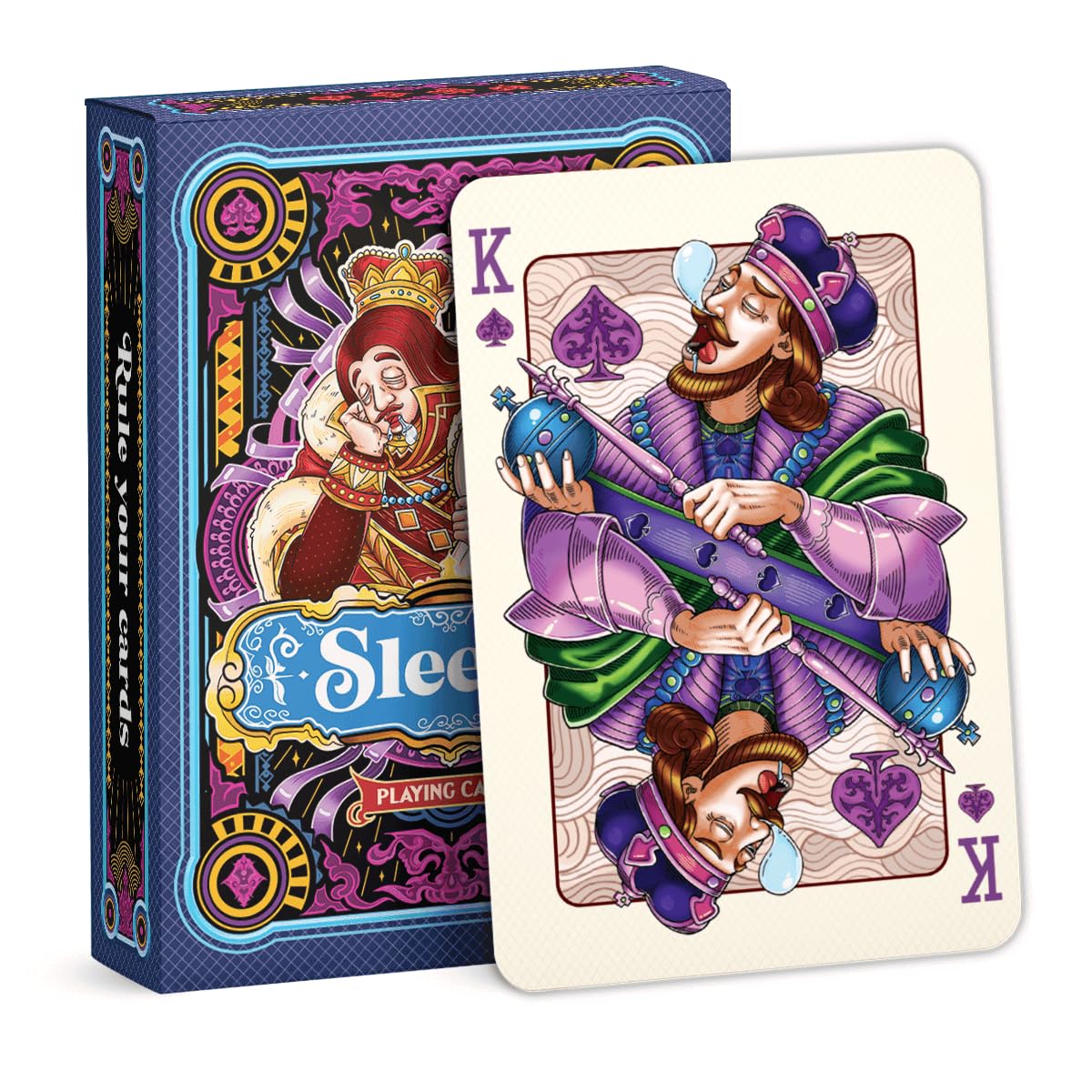 99Fox Sleepy Playing Cards For Teens Adults Friends Family Night Funny Royalty Decks