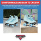Sure-Grip Outdoor Roller Skates for Men & Women, Sea Breeze, Leather & Suede, Size Mens 8/Womens 9, Comfortable with Extra Long Laces