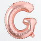 Flyloons Rose Gold Alphabet Letter Foil Balloons for Name G Birthday Decoration Items, Anniversary, Baby Shower, Bachelorette, W