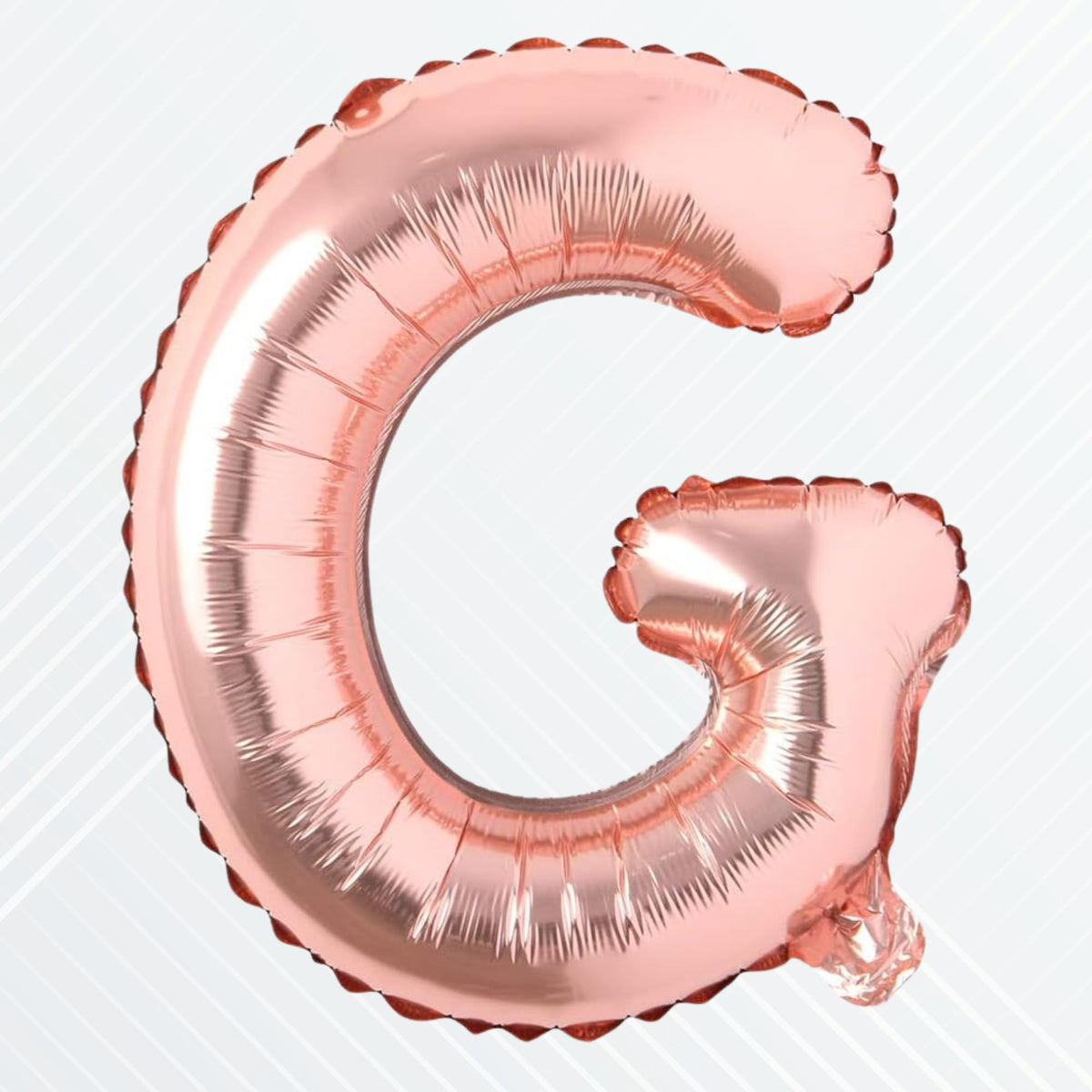 Flyloons Rose Gold Alphabet Letter Foil Balloons for Name G Birthday Decoration Items, Anniversary, Baby Shower, Bachelorette, W