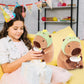Achwishap Capybara Plush Toy, 12” Brown Stuffed Animal with Dinosaur Hat, Cute Kawaii Gift for Kids and Adults