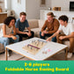 Offelec Large Foldable Wooden Horse Race Board Game with 11 Metal Horses, 2 Dices & Cards - Fun Family Game, Portable Design