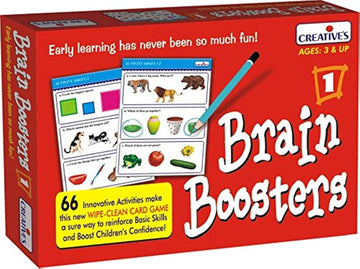 CreativeS Brain Boosters 1  Early Learning Educational Toy For Kids, Activity Cards For Shapes, Colors, Opposites, Letter Sound